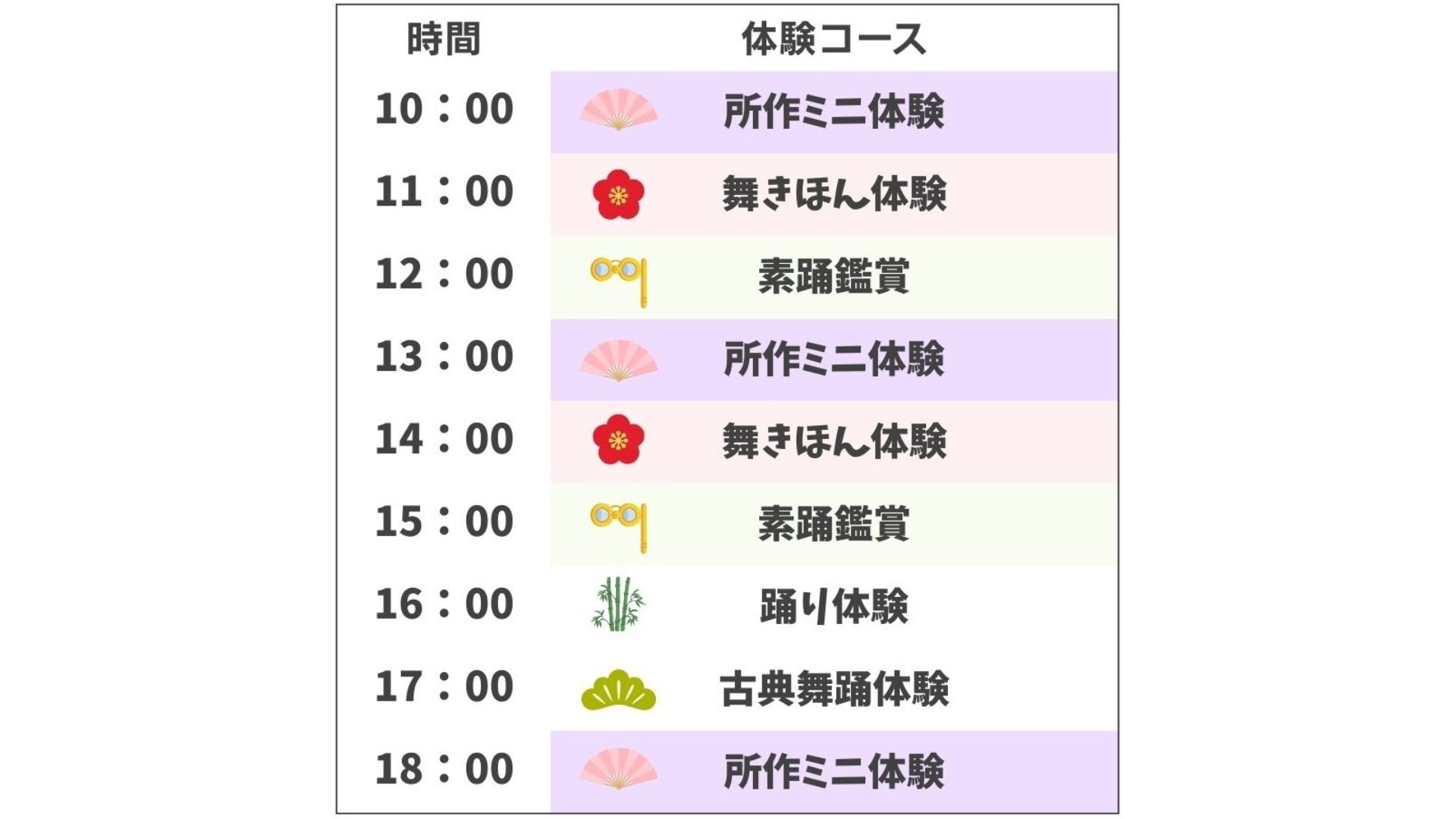 時間割表